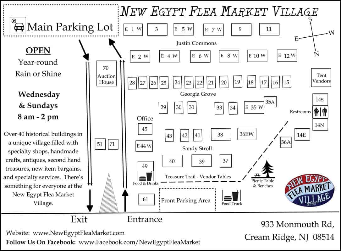 Merchant-Facility Map-New Egypt Flea Market Village