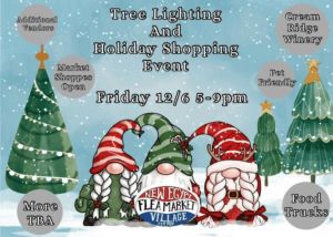 Christmas Tree Lighting & Shopping Event, New Egypt Flea Market