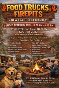 New Egypt Flea Market, NJ - Food Trucks & Firepits Event